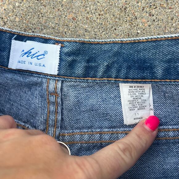 Vintage 80s Chic High Rise Wedgie Fit Straight Leg Mom Jeans Size 11 - Picture 4 of 6